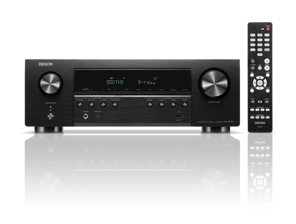 Denon AVRS670HBKE2GB 8K AV Receiver with HEOS® Built-in - Black