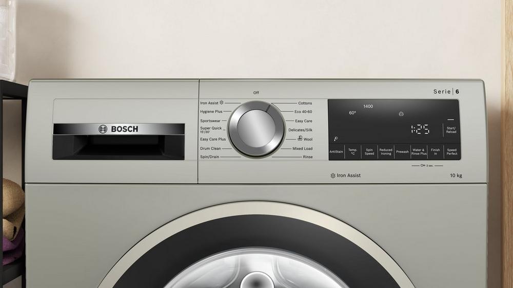 Bosch WGG254ZSGB 10kg 1400 Spin Washing Machine - Silver Inox