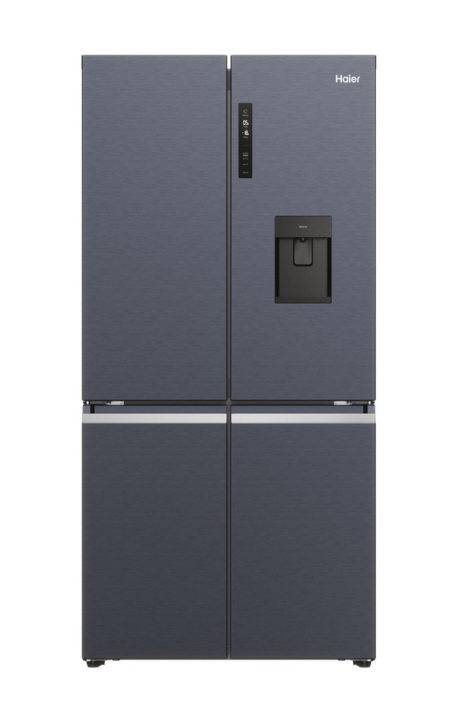 Haier HCR5919EHMB 90cm Freestanding American Fridge Freezer - Brushed Black