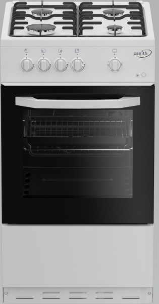 Zenith ZE501W 50cm Gas Single Oven with Gas Hob - White