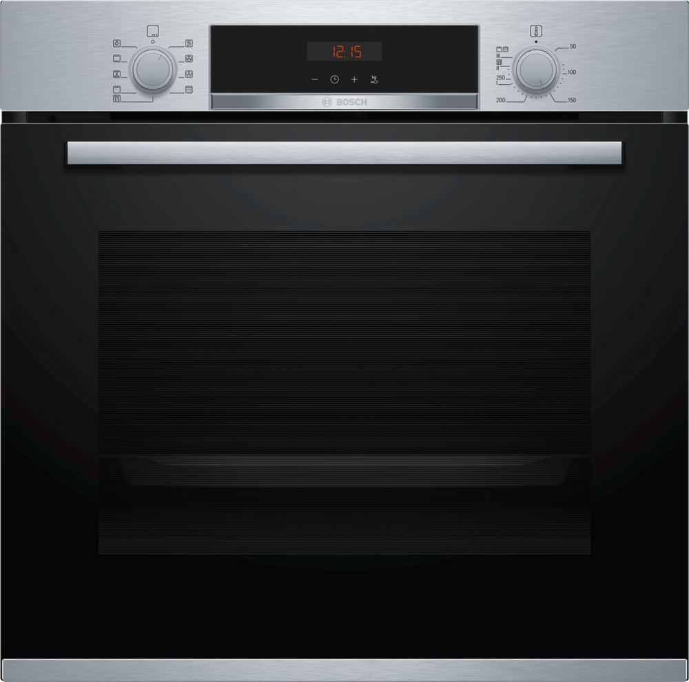 Bosch HBS573BS0B 59.4cm Built In Electric Single Oven with 3D Hot Air - Stainless Steel