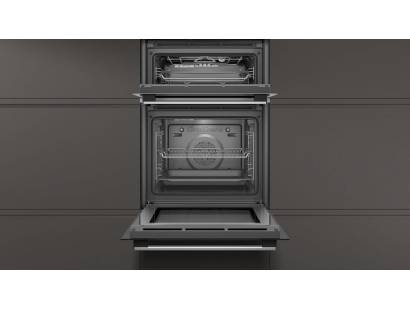 NEFF U1GCC0AN0B 59.4cm Built In Electric Double Oven - Black/Steel