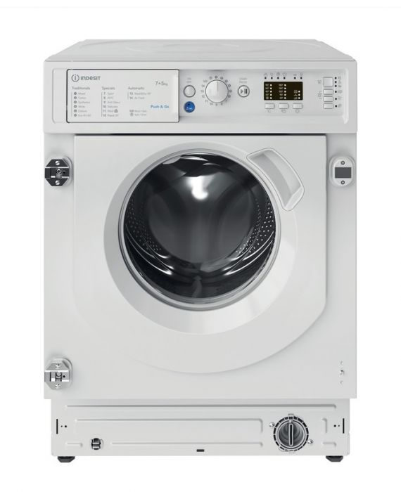 Indesit BIWDIL75125UKN 7kg/5kg 1200 Spin Integrated Washer Dryer - White