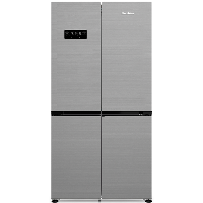 Blomberg KQD114VPX 90.8cm Dual Cooling American Style Fridge Freezer - Brushed Steel