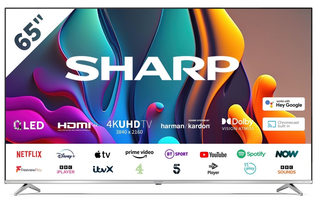 Sharp 4T-C65FP2KL2AB 65" 4K Ultra HD Android Smart TV