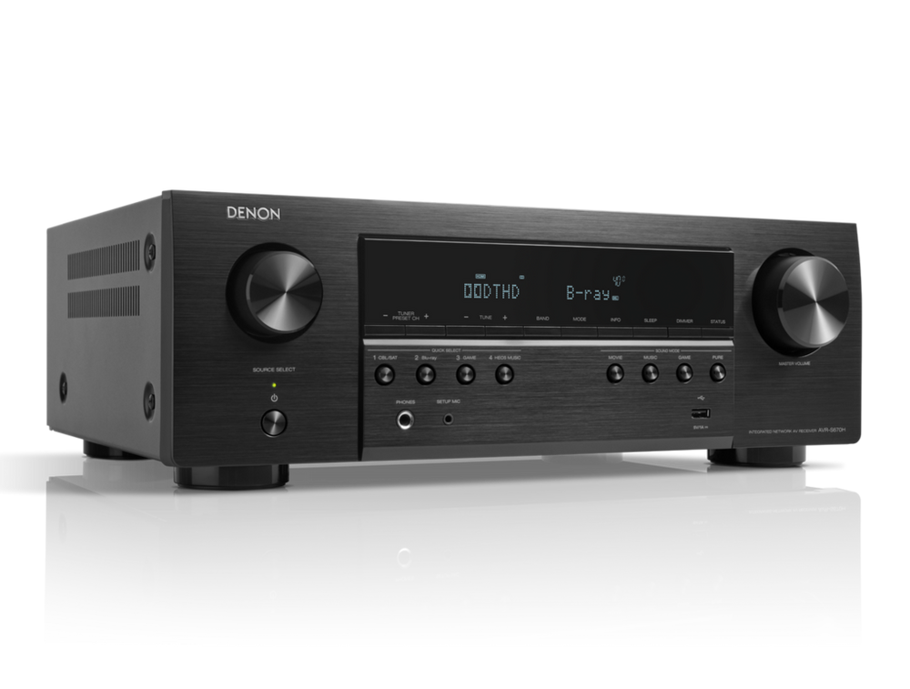 Denon AVRS670HBKE2GB 8K AV Receiver with HEOS® Built-in - Black