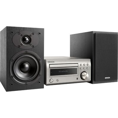 Denon D-M41DAB Mini HiFi System with Speakers - Silver