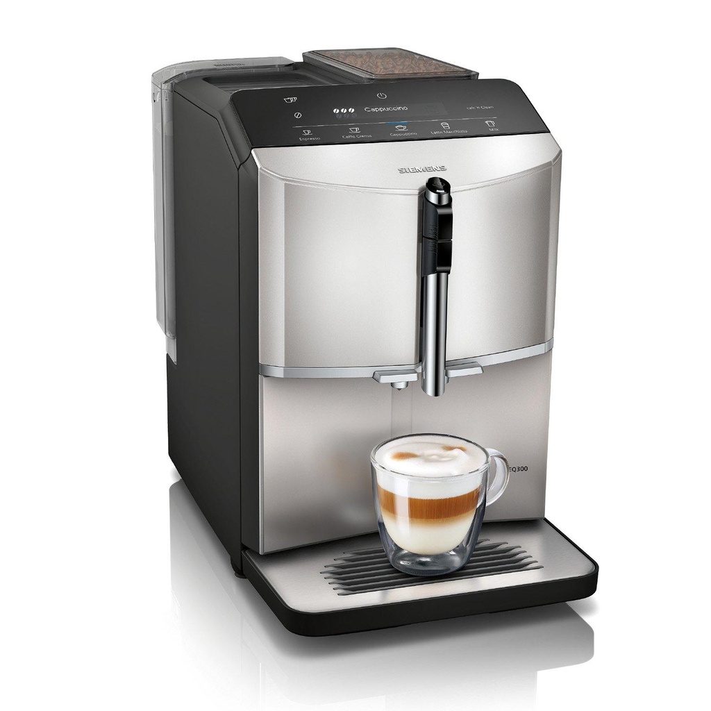 Siemens TF303G07 Bean to Cup Fully Automatic Freestanding Coffee Machine - Inox Silver Metallic