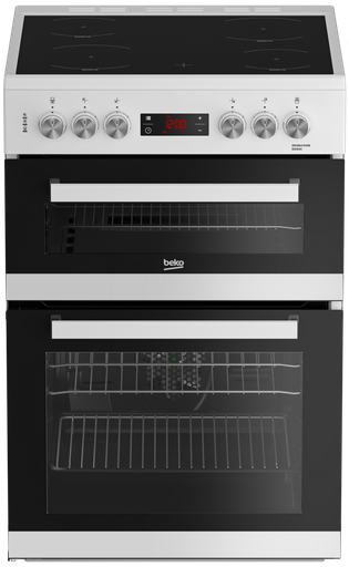 [EDC634W] Beko EDC634W 60cm Double Oven Electric Cooker with Ceramic Hob - White