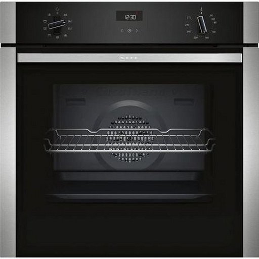 [B1ACE4HN0B] NEFF B1ACE4HN0B 59.4cm Built In Electric CircoTherm Single Oven - Black/Steel