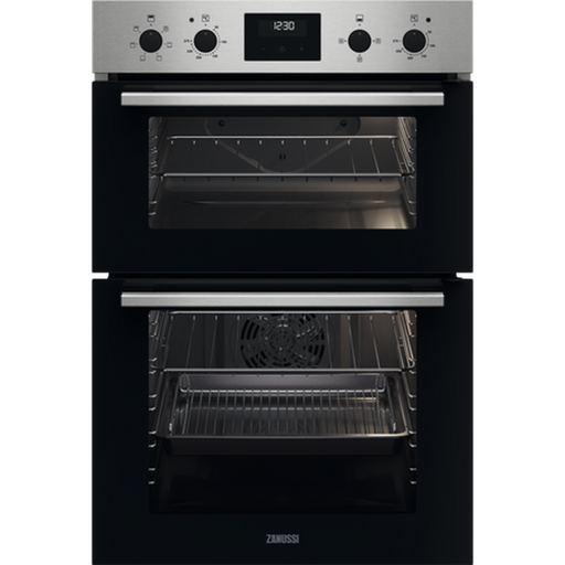 [ZKCXL3X1] Zanussi ZKCXL3X1 56cm Built In Electric Double Oven - Stainless Steel