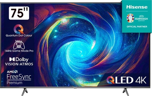 [75E7KQTUKPRO] Hisense 75E7KQTUKPRO 75" 4K Ultra HD QLED Smart TV